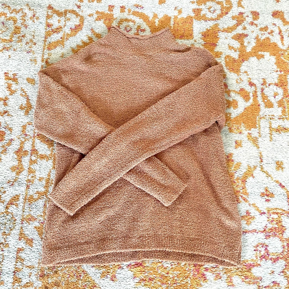 Natural Collections Sherpa Style Turtleneck Sweater - Size: Small